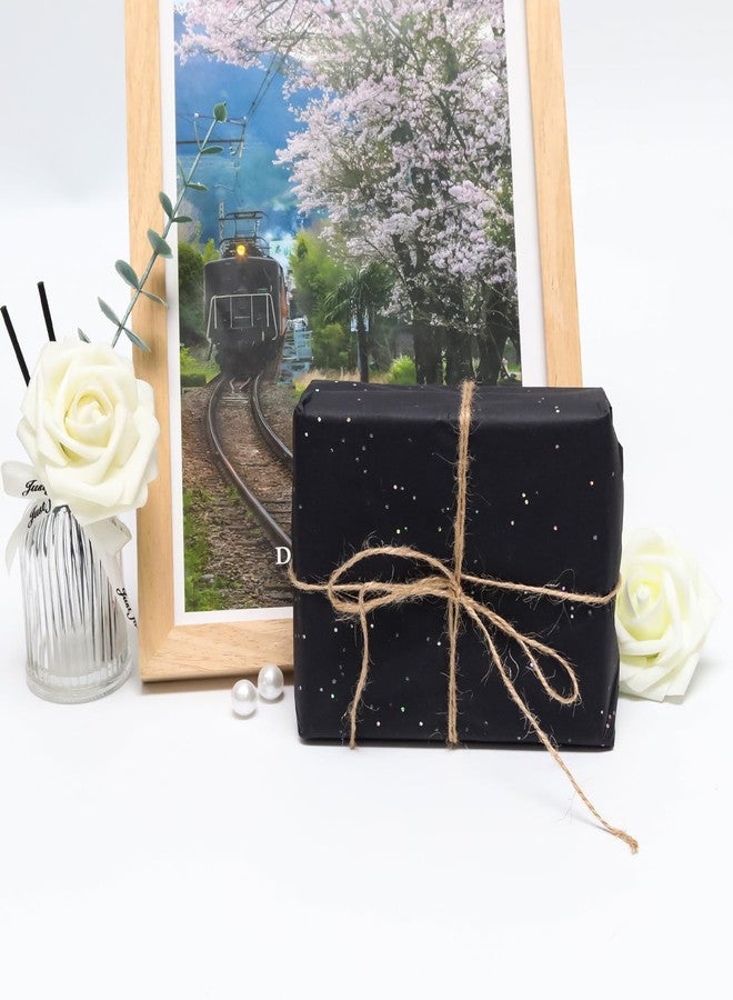 Pocoxll 50 Sheets Black Gift Bag Tissue Paper, 20 x 13 Inch Glitter Tissue Paper for Gift Wrap, Filler Flower, DIY Crafts and Birthday Wedding Decor - Image 3